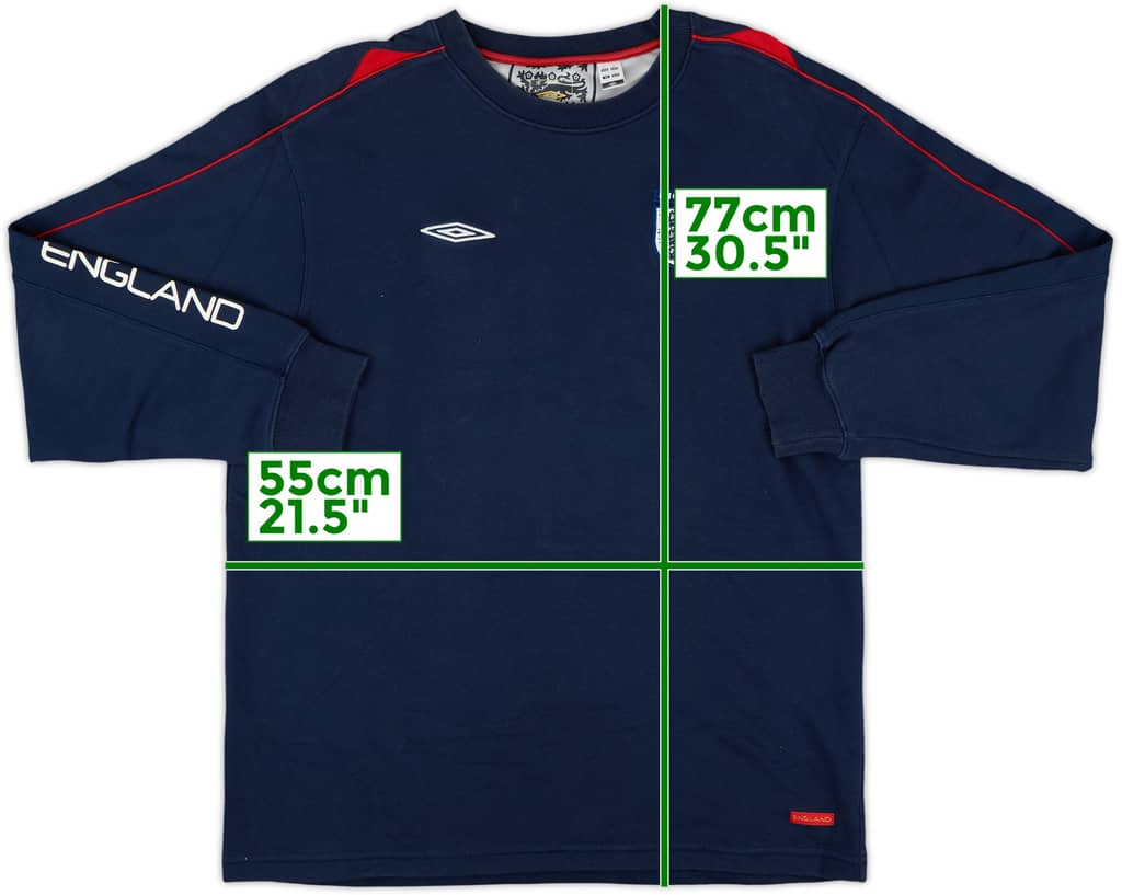 2006-08 England Umbro Sweat Top - 7/10 - (L)
