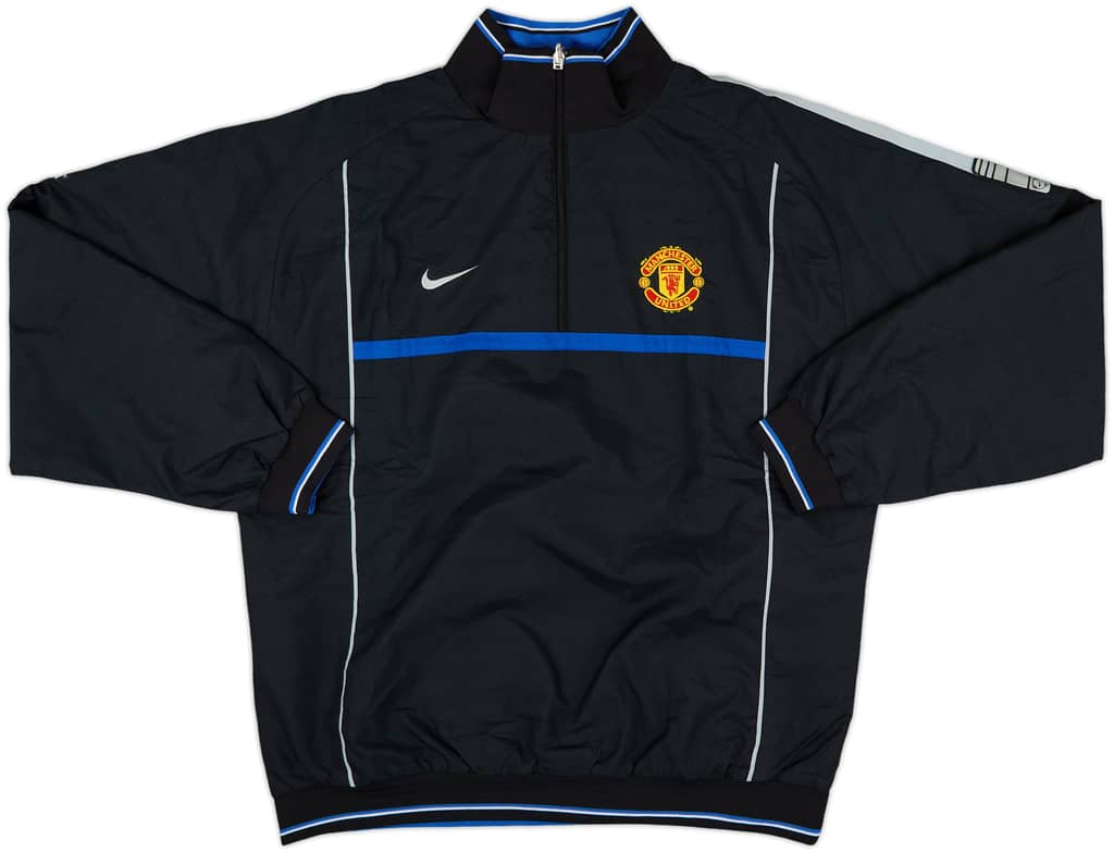 2002-03 Manchester United Nike Reversible 1/4 Zip Track Jacket - 9/10 - (XL)