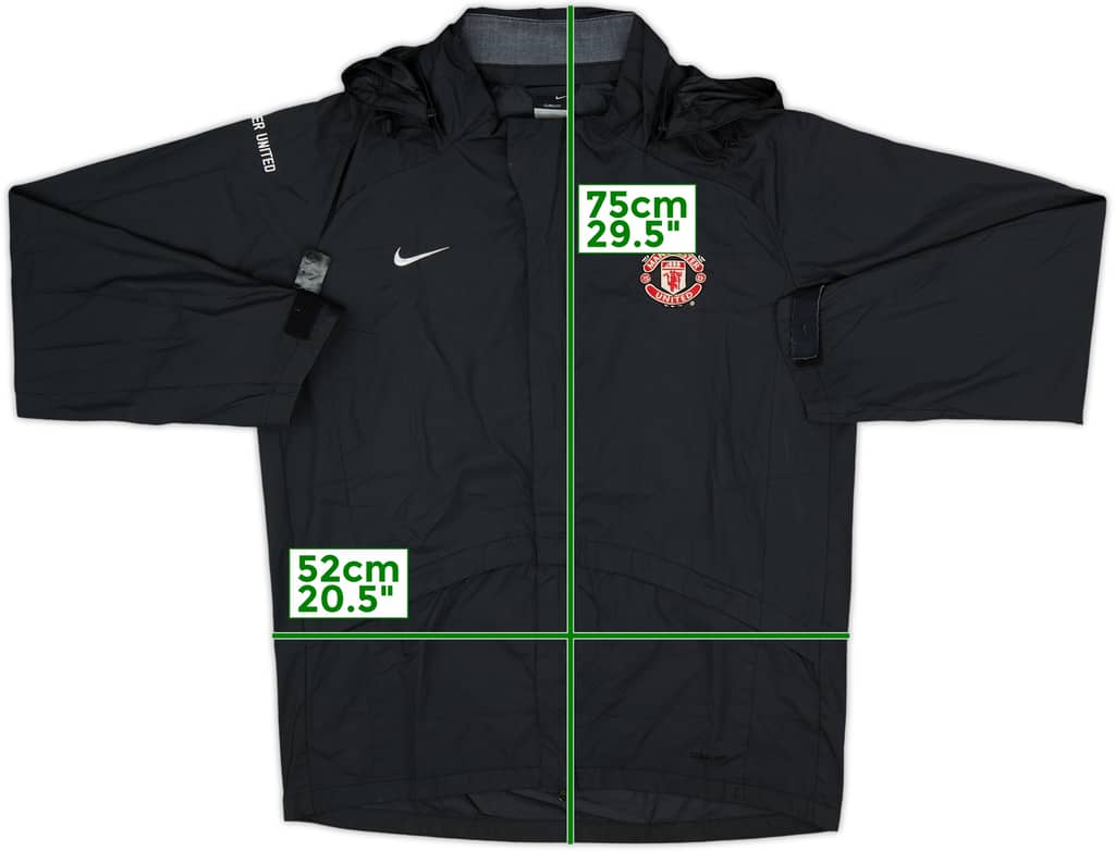 2006-08 Manchester United Nike Hooded Rain Jacket - 7/10 - (S)