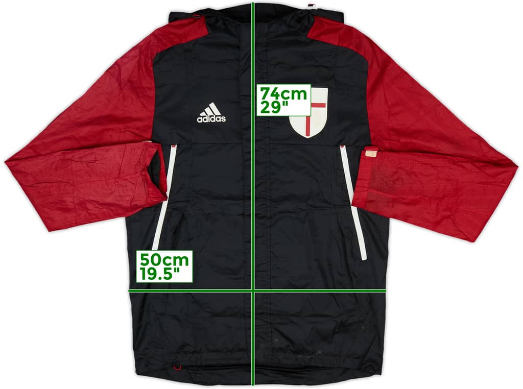 2014-15 AC Milan adidas Hooded Rain Jacket - 6/10 - (S)