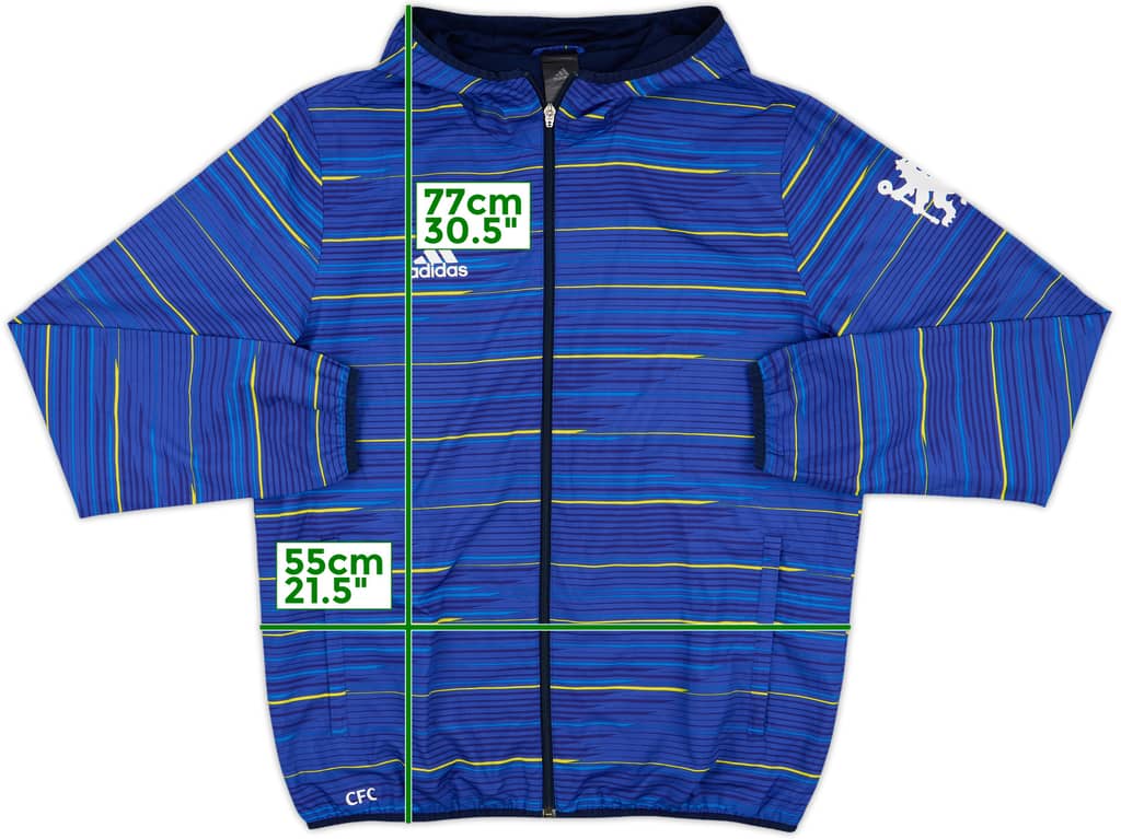 2014-15 Chelsea adidas Hooded Track Jacket - 10/10 - (L)