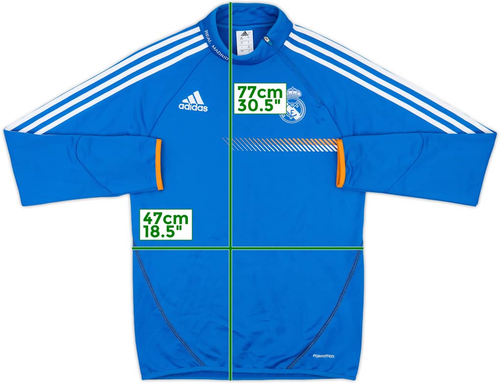 2013-14 Real Madrid adidas 1/4 Zip Sweat Top - 9/10 - (M)