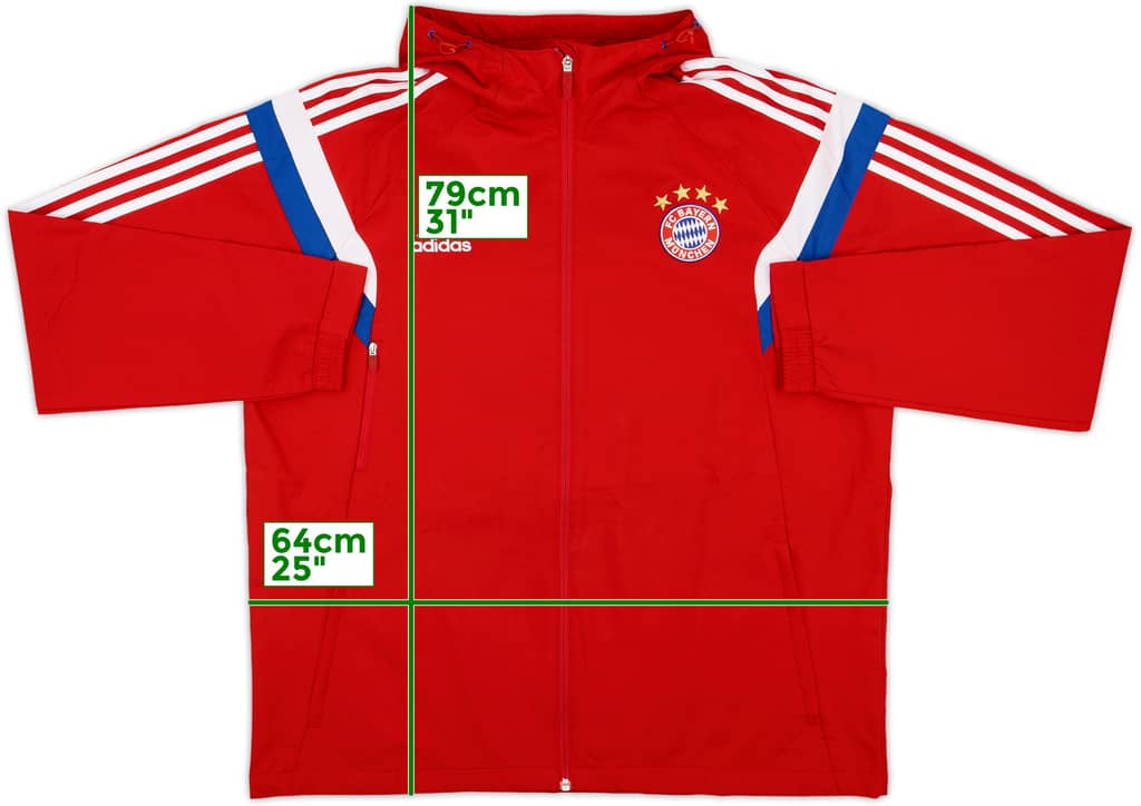 2014-15 Bayern Munich adidas Hooded Rain Jacket - 10/10 - (XL)