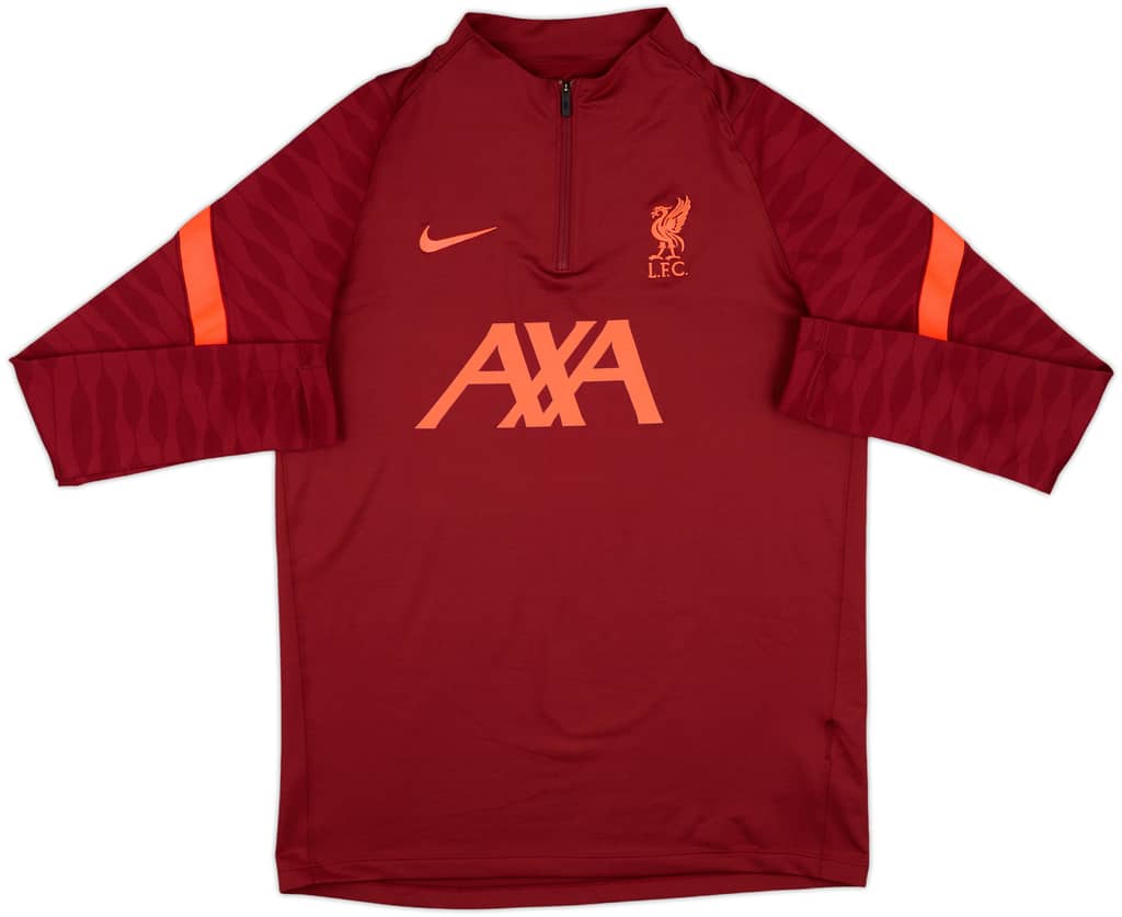 2021-22 Liverpool Nike 1/4 Zip Sweat Top - 6/10 - (M)