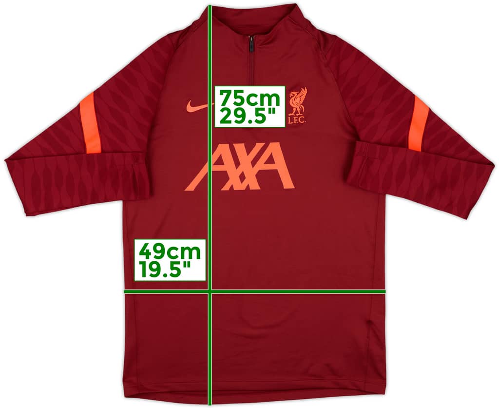 2021-22 Liverpool Nike 1/4 Zip Sweat Top - 6/10 - (M)