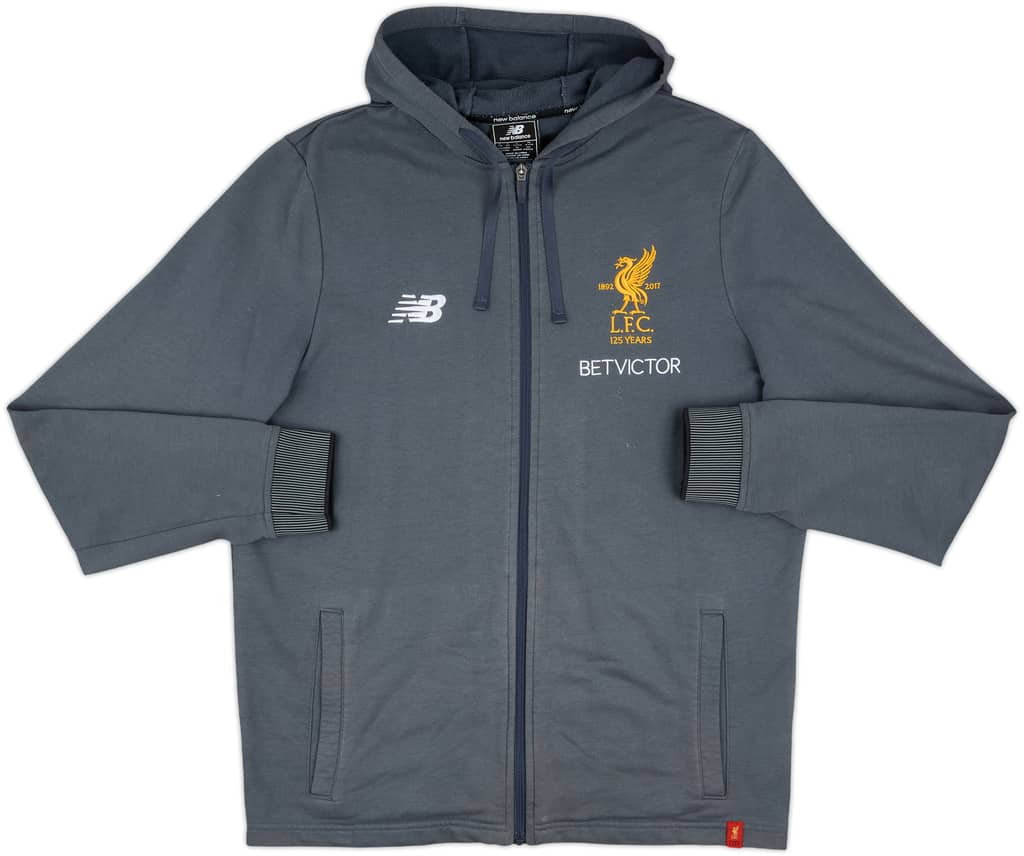 2017-18 Liverpool New Balance Hooded Track Jacket - 7/10 - (L)