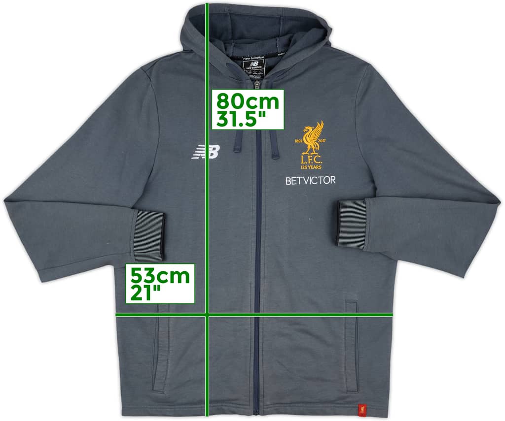 2017-18 Liverpool New Balance Hooded Track Jacket - 7/10 - (L)