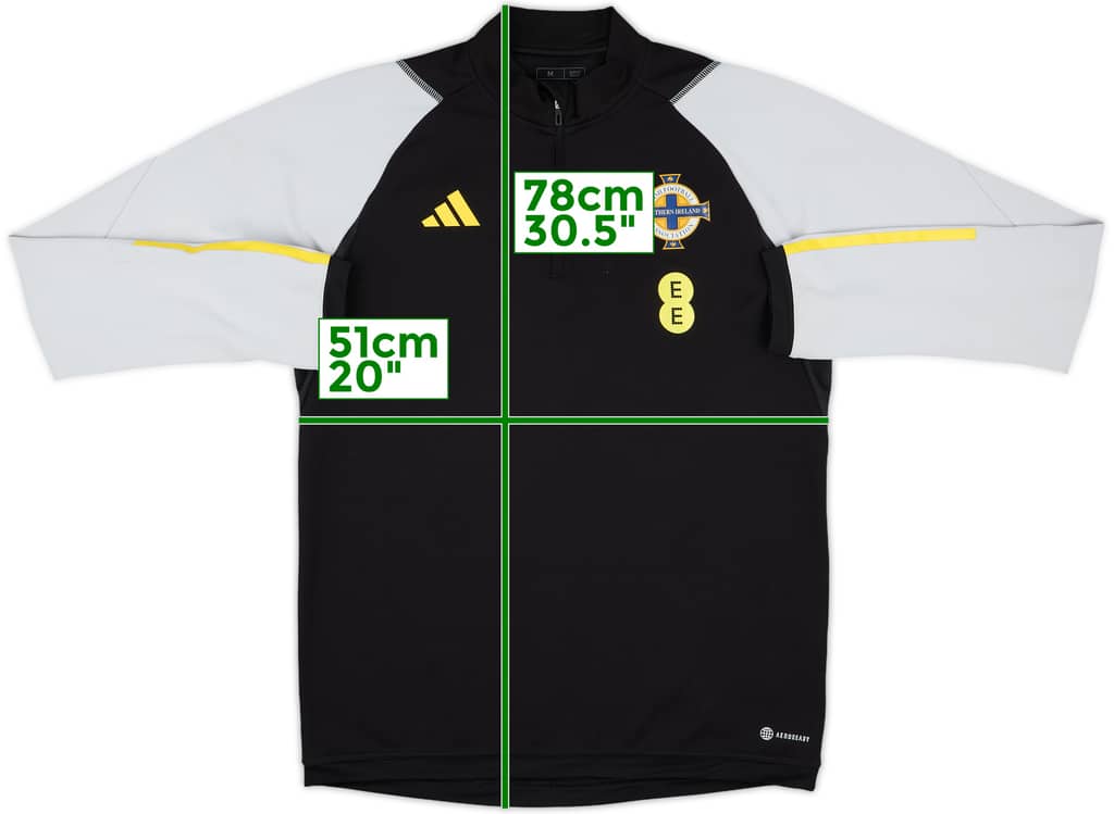 2022-23 Northern Ireland adidas 1/4 Zip Sweat Top - 7/10 - (M)