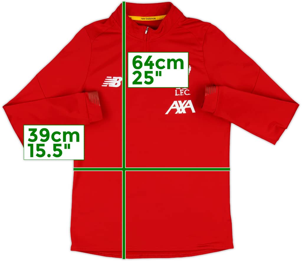 2019-20 Liverpool New Balance 1/4 Zip Drill Top - 8/10 - (L.Boys)