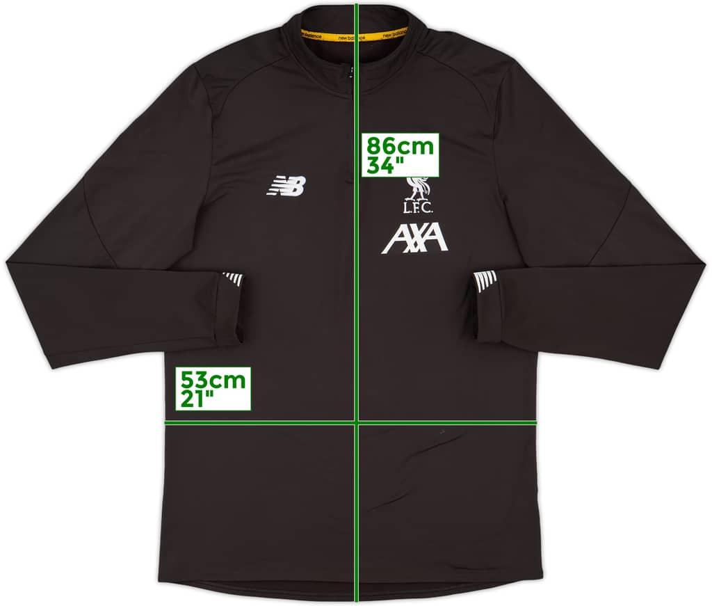 2019-20 Liverpool New Balance 1/4 Zip Drill Top - 8/10 - (L)