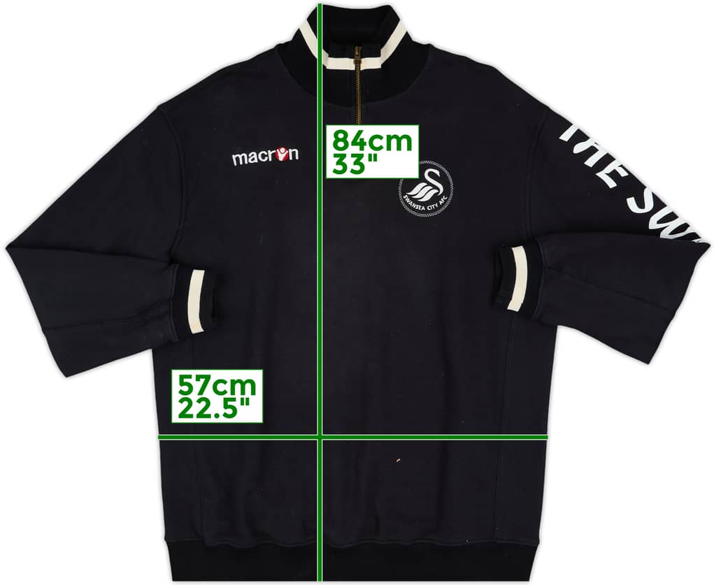 2006-07 Swansea Macron 1/4 Zip Sweat Top - 7/10 - (XL)
