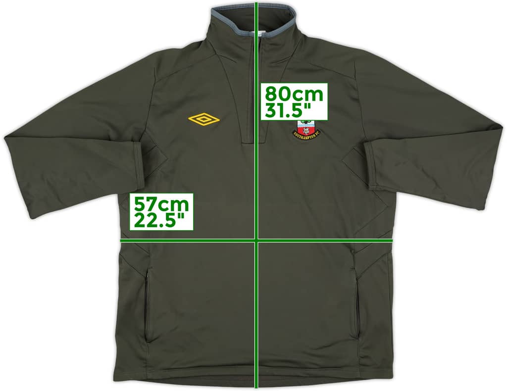2012-13 Southampton Umbro 1/4 Zip Sweat Top - 9/10 - (XL)