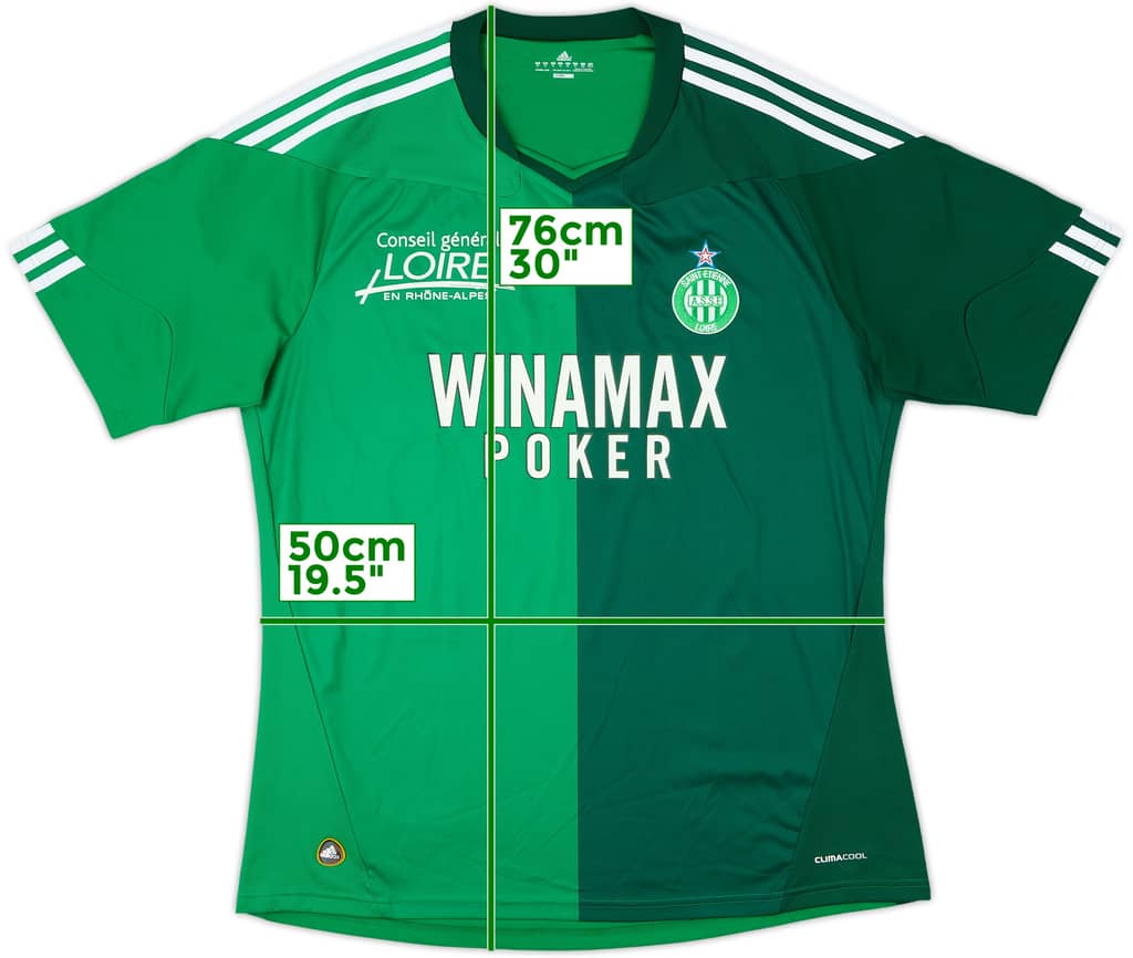 2010-11 Saint Etienne Home Shirt - 10/10 - (XL)