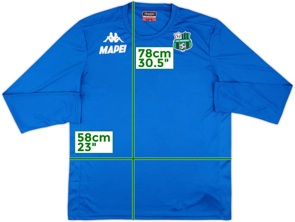 2017-18 Sassuolo Kappa Training L/S Shirt - 8/10 - (XL)