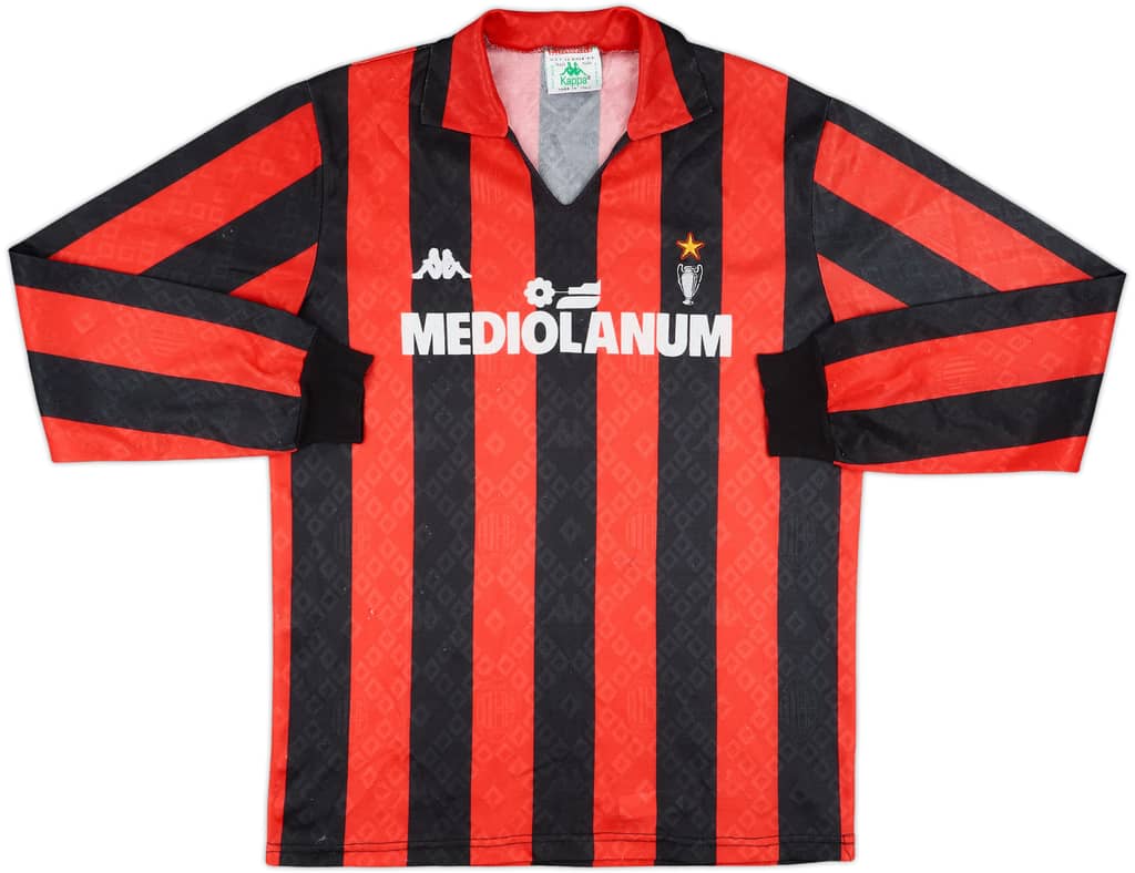 1988-89 AC Milan Home L/S Shirt - 6/10 - (XL)