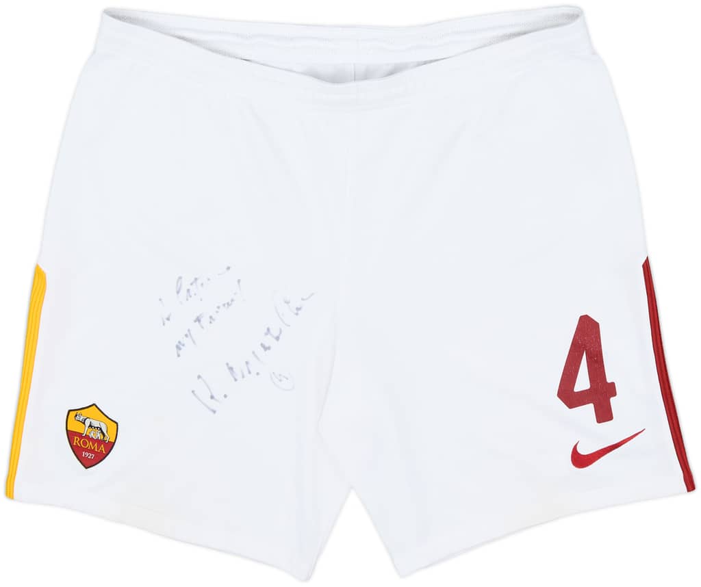 2017-18 Roma Signed Away Shorts #4 - 6/10 - (M)