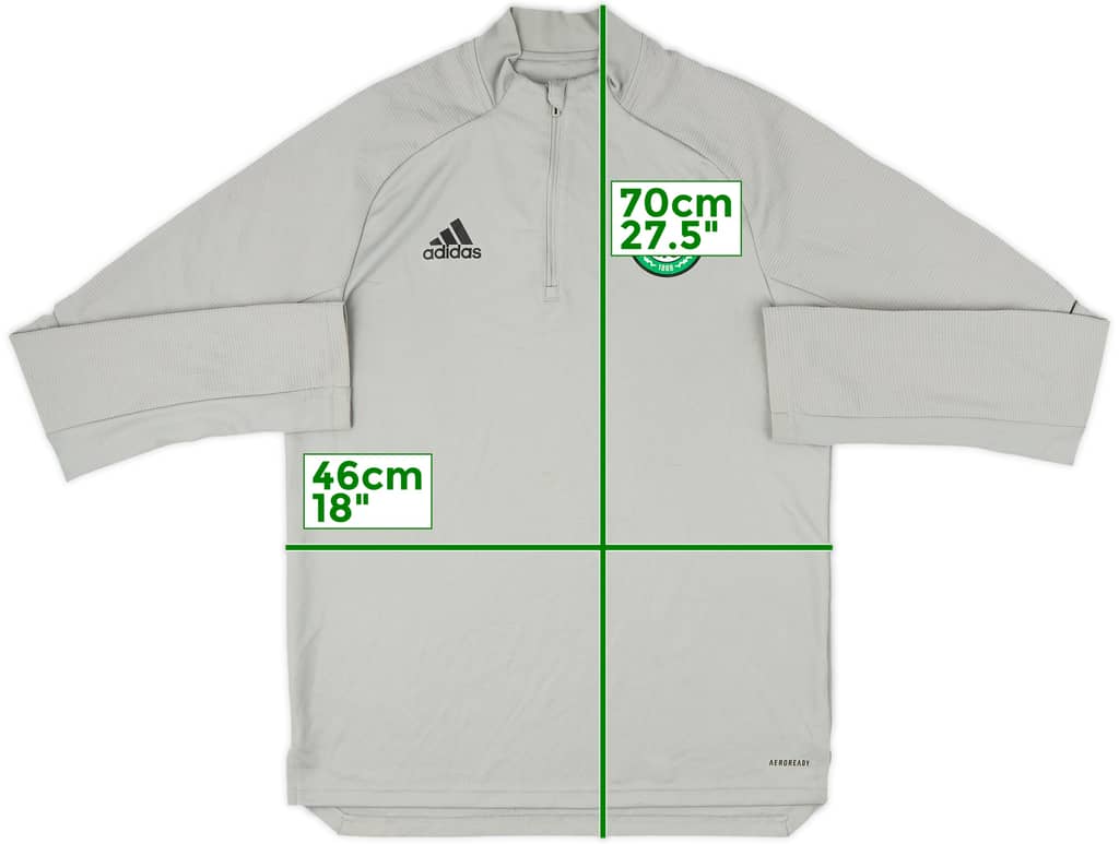 2020-21 Celtic adidas 1/4 Zip Training Top - 8/10 - (M)