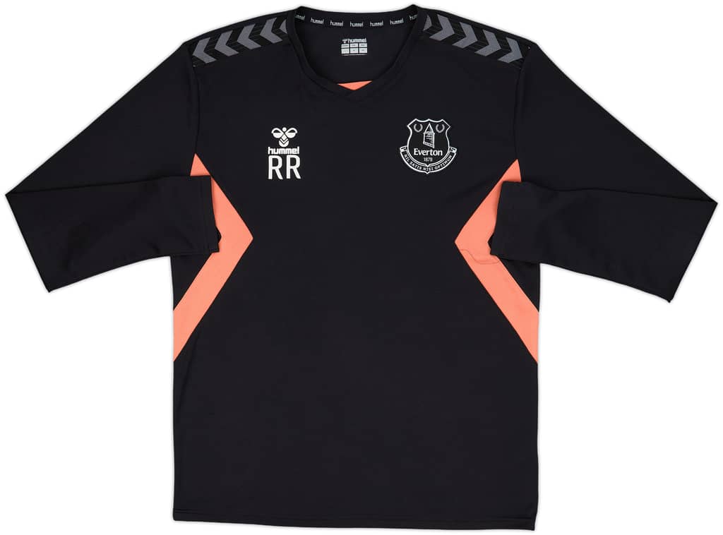 2020-21 Everton Staff Issue Hummel Training L/S Shirt 'RR' - 9/10 - (L)