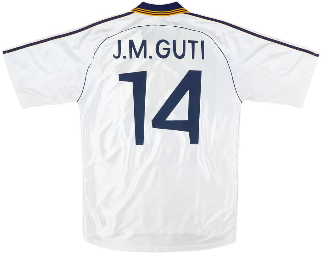 1998-00 Real Madrid Home Shirt J.M.Guti #14 - 8/10 - (L)