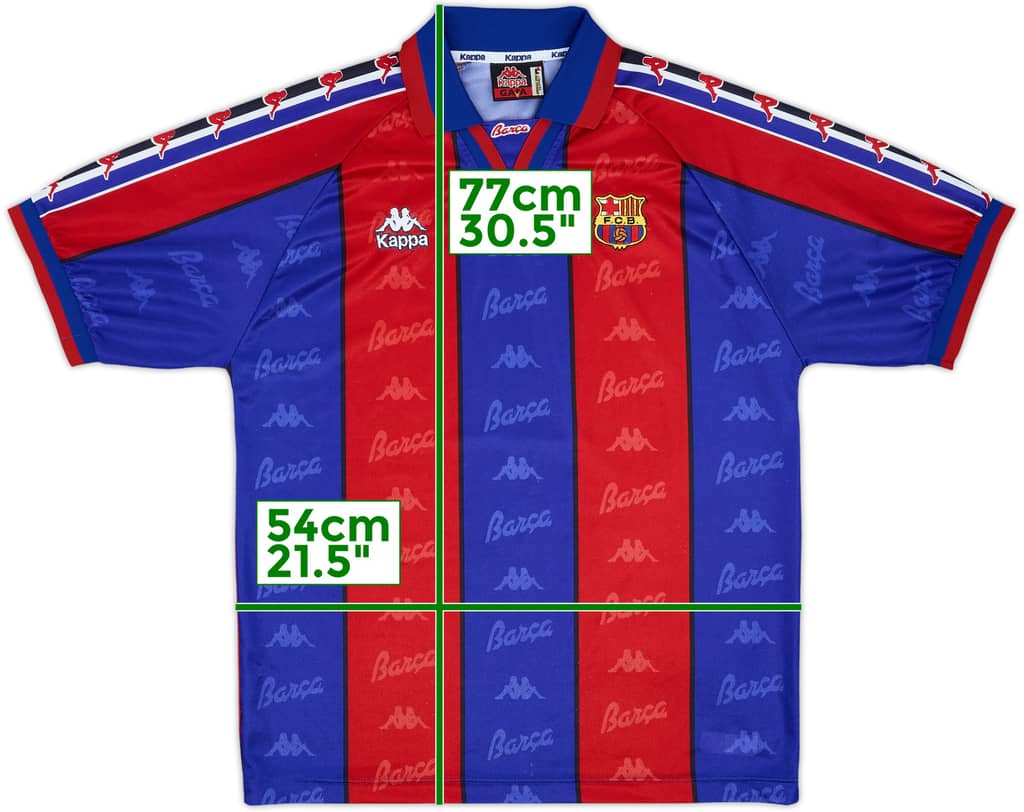 1995-97 Barcelona Home Shirt - 8/10 - (L)
