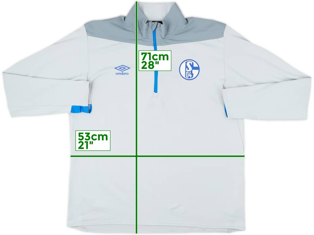 2018-19 Schalke Umbro 1/4 Zip Training Top - 8/10 - (XL)