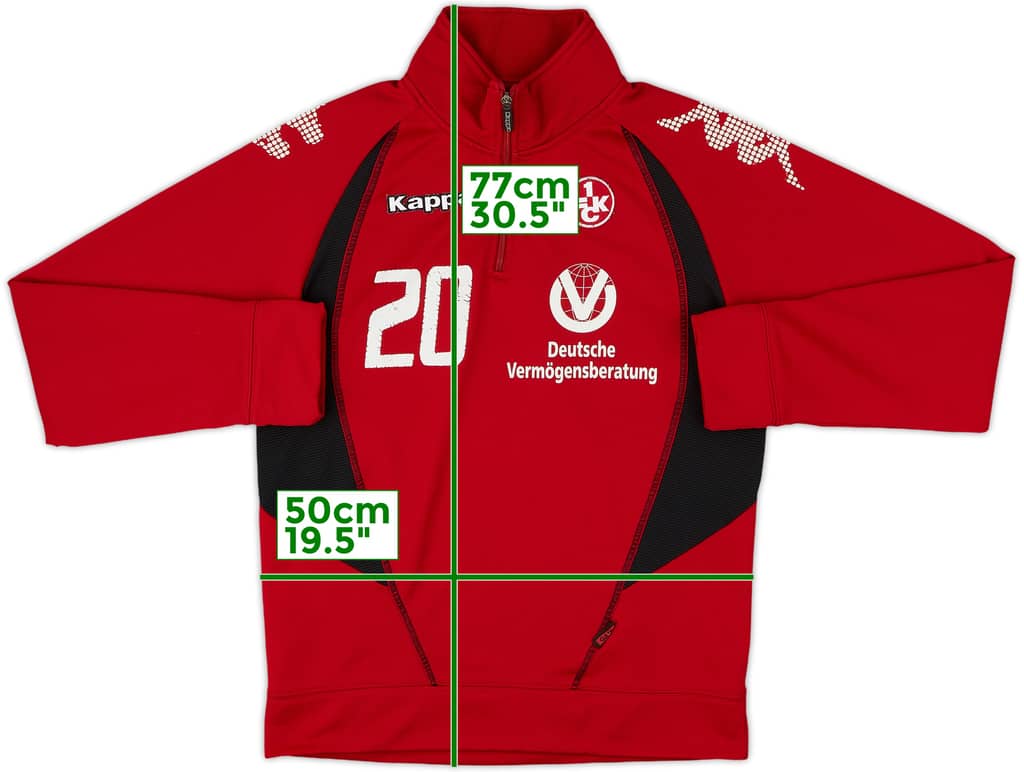 2005-06 Kaiserslautern Player Issue Kappa 1/4 Zip Drill Top #20 - 6/10 - (L)
