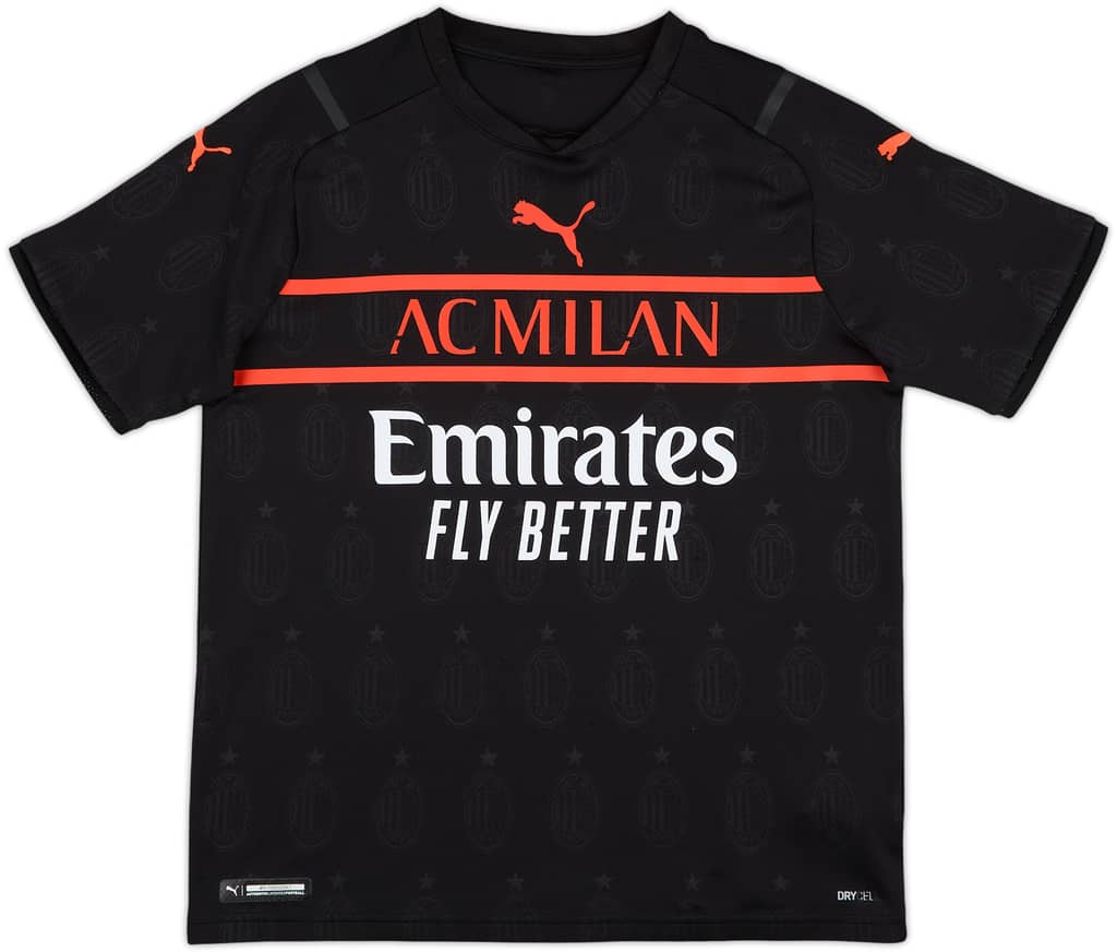 2021-22 AC Milan Third Shirt - 9/10 - (L.Boys)