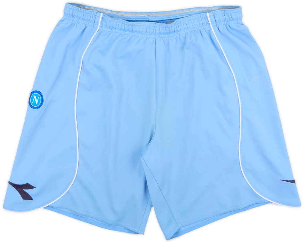 2008-09 Napoli Home Shorts - 8/10 - (L)