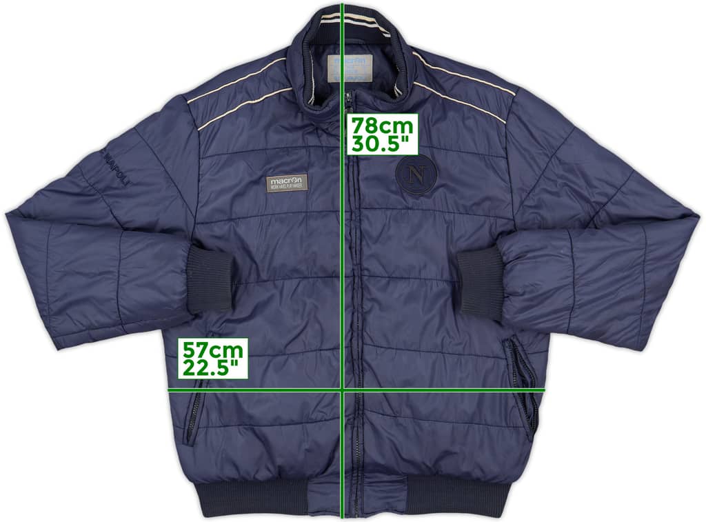 2014-15 Napoli Macron Padded Bench Coat - 8/10 - (XL)