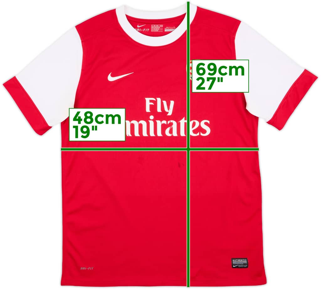2010-11 Arsenal Home Shirt - 5/10 - (XL.Boys)