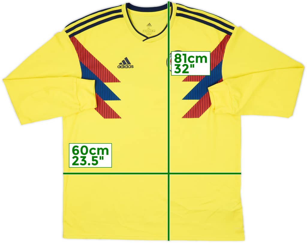 2018-19 Colombia Home L/S Shirt - 9/10 - (XL)