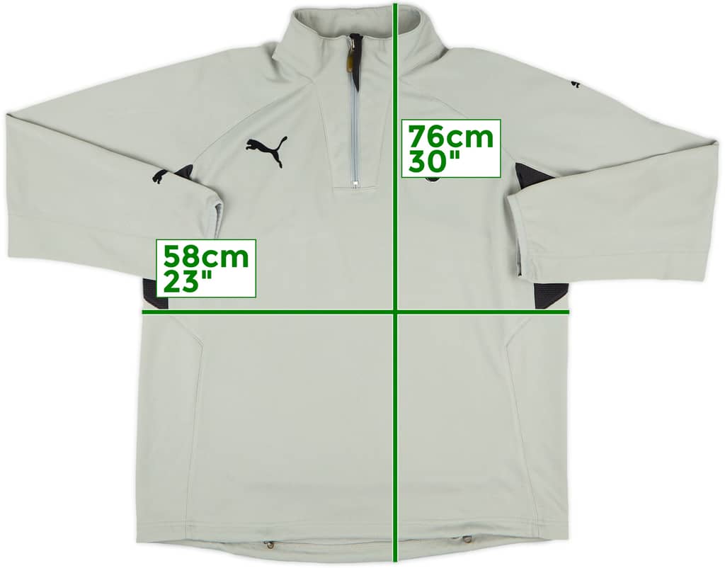 2008-09 Tottenham Puma 1/4 Zip Sweat Top - 8/10 - (M)