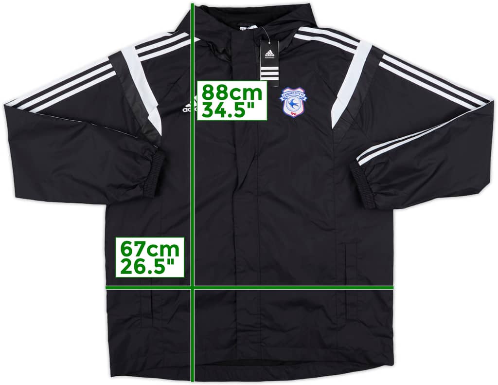 2015-16 Cardiff City adidas Hooded Rain Jacket (XL)