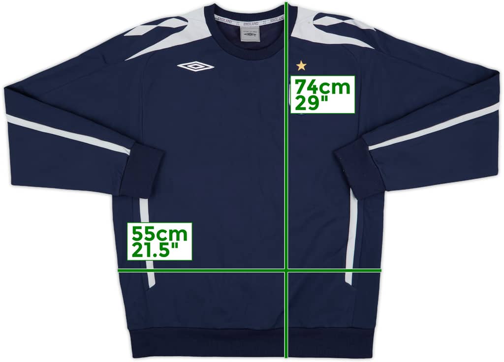 2007-09 England Umbro Sweat Top - 9/10 - (XL)