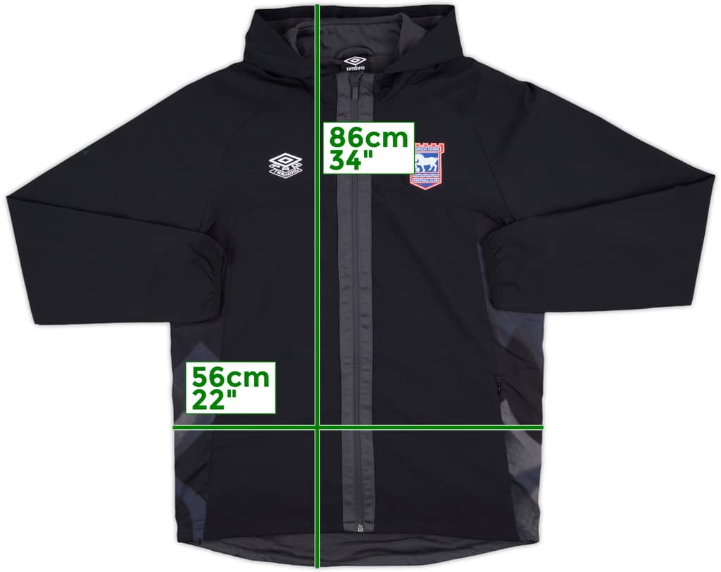 2022-23 Ipswich Umbro Rain Jacket - 9/10 - (L)