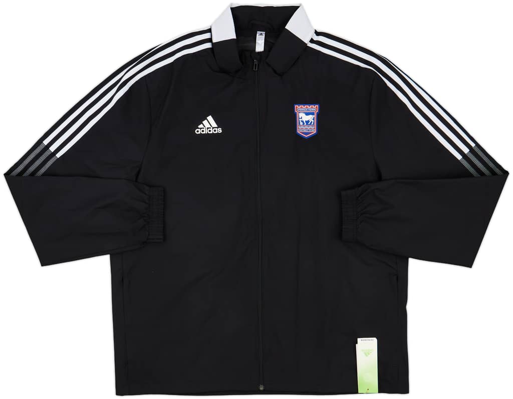 2021-22 Ipswich adidas Hooded Rain Jacket (L)