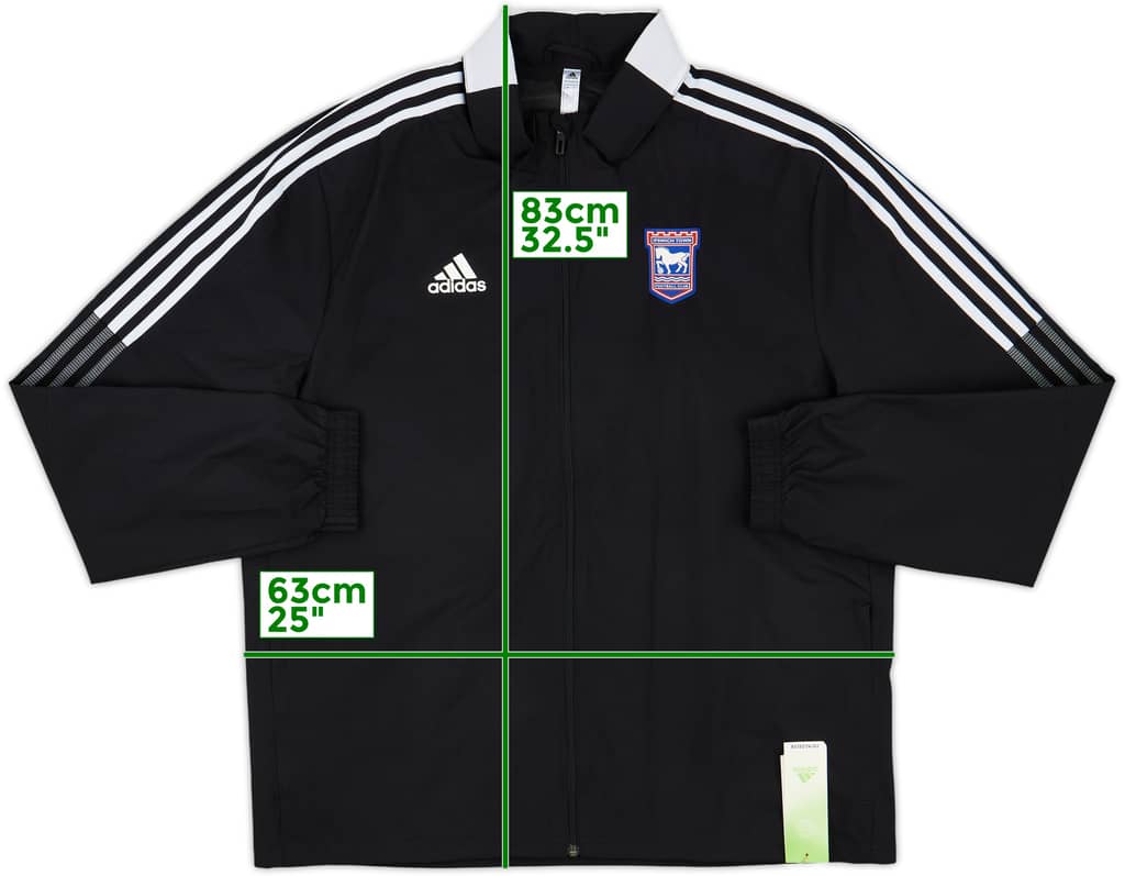 2021-22 Ipswich adidas Hooded Rain Jacket (L)