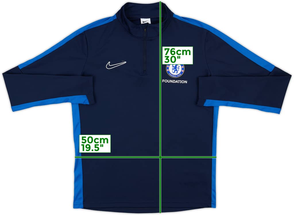 2023-24 Chelsea Foundation Nike 1/4 Zip Sweat Top - 9/10 - (M)
