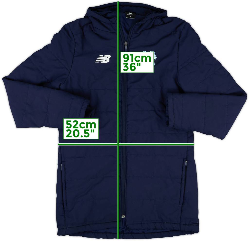 2024-25 Cardiff City New Balance Padded Bench Coat - 9/10 - (S)