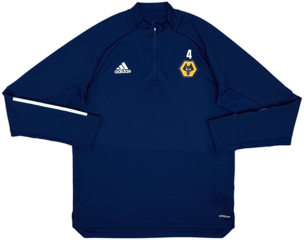 2019-20 Wolves Player Issue adidas 1/4 Zip Drill Top #4 - 10/10 - (L)