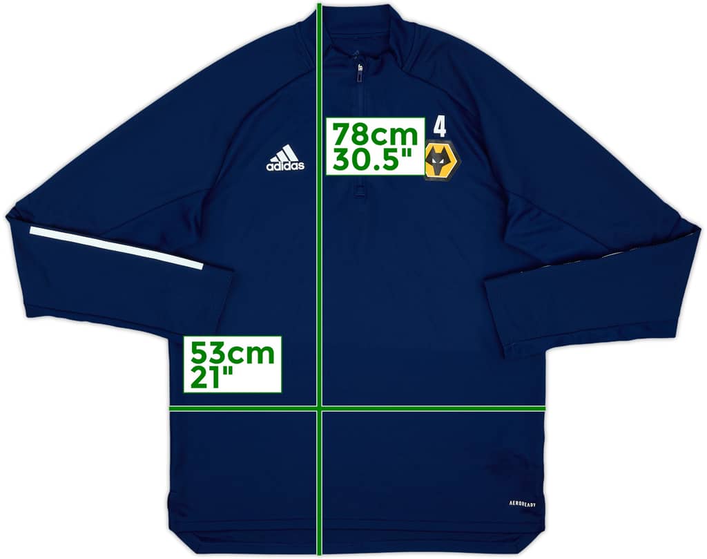 2019-20 Wolves Player Issue adidas 1/4 Zip Drill Top #4 - 10/10 - (L)