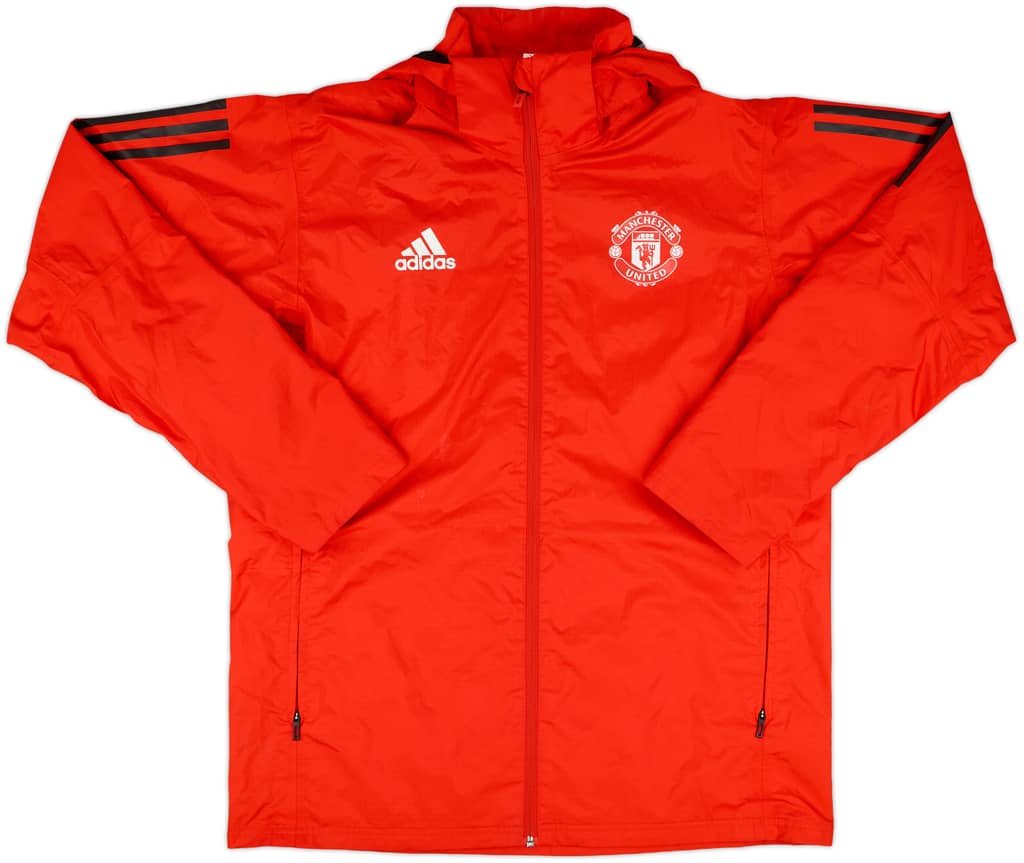 2021-22 Manchester United adidas Hooded Rain Jacket - 7/10 - (L)