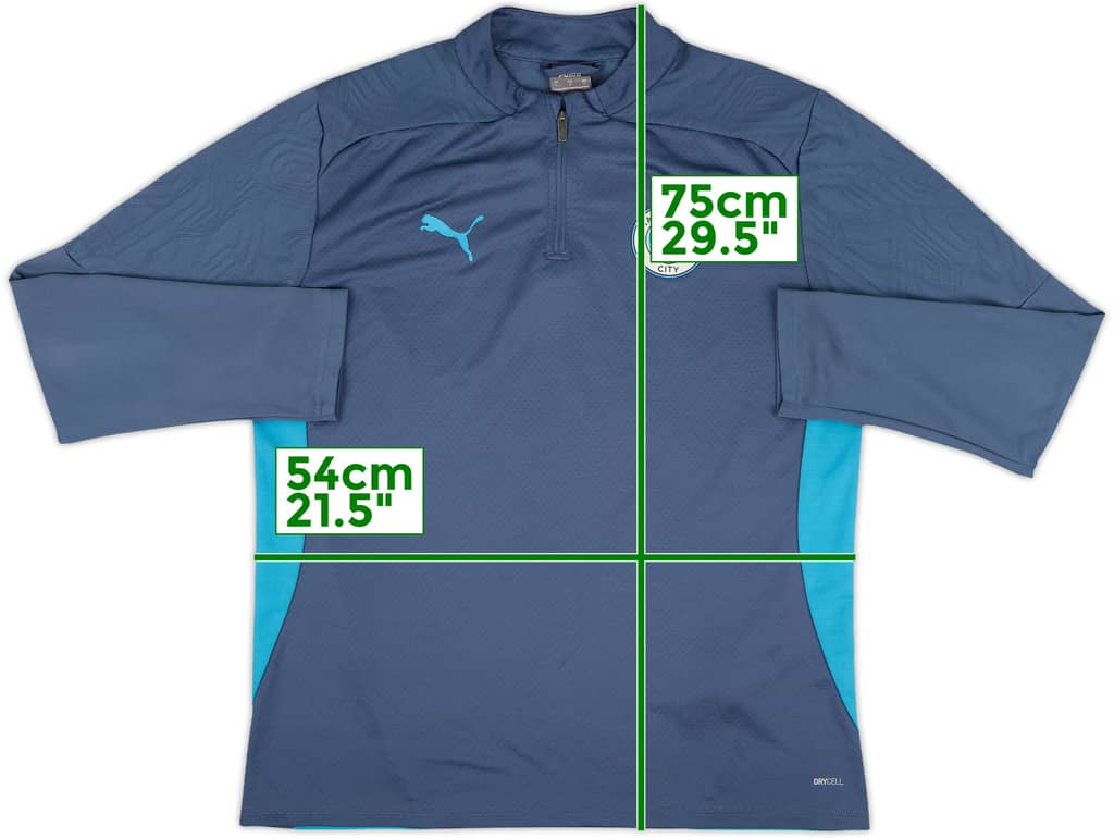 2024-25 Manchester City Puma 1/4 Zip Drill Top - 7/10 - (L)