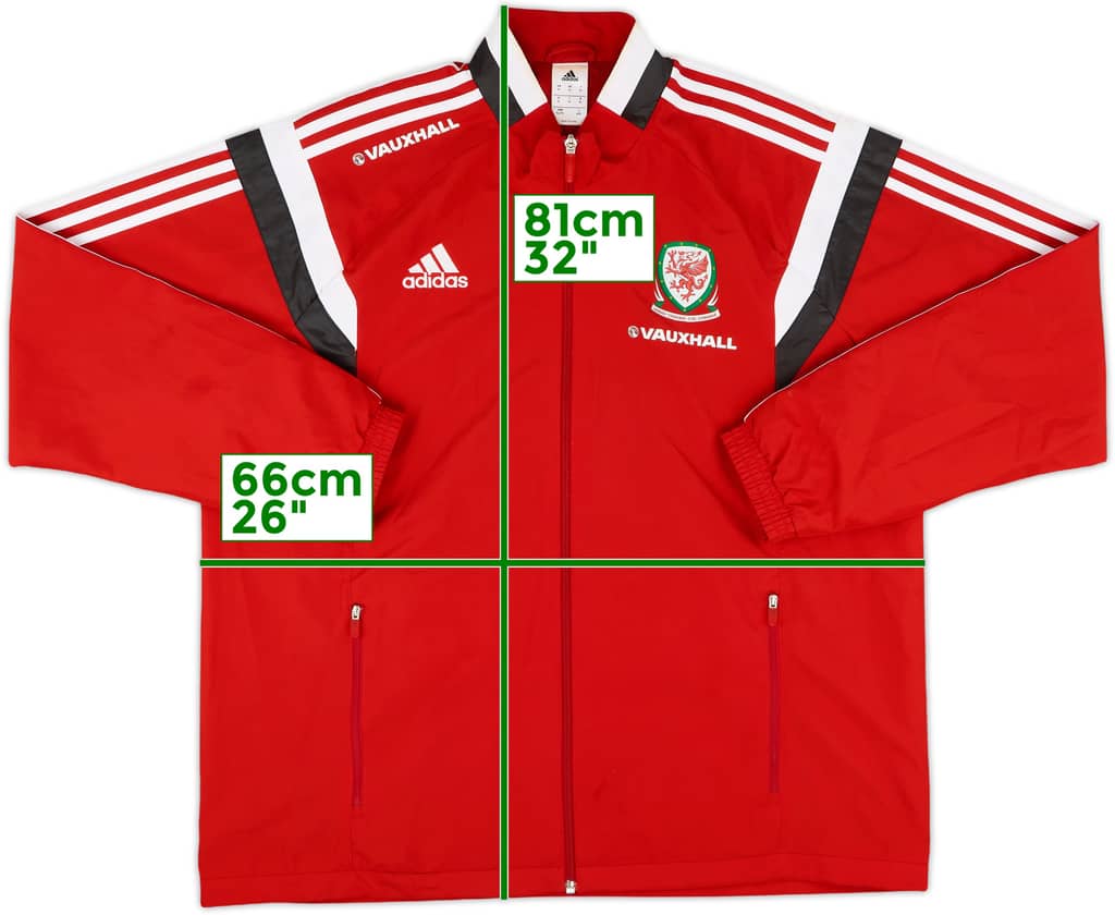 2013-14 Wales adidas Track Jacket - 7/10 - (XL)