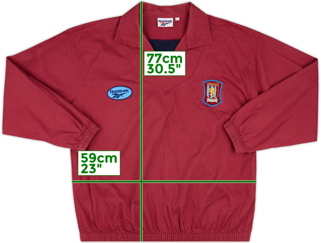 1995-96 Aston Villa Reebok Drill Top - 8/10 - (L)