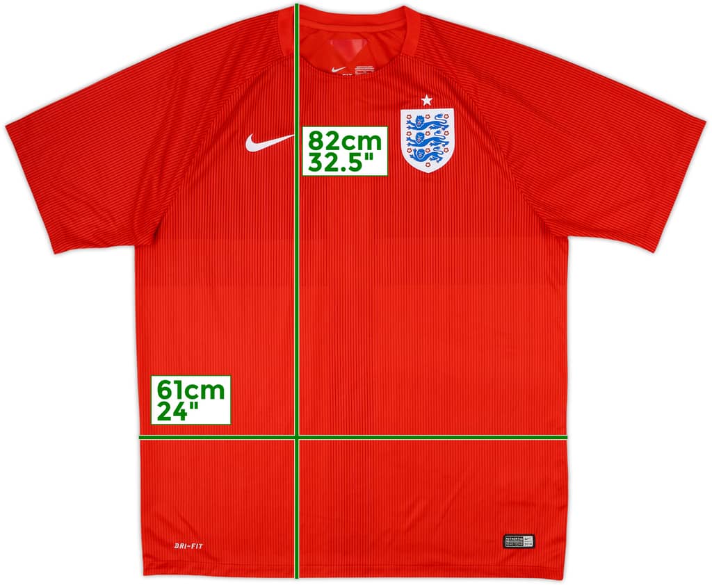Camiseta de visitante de England 2014-15 - 10/10 - (XL)