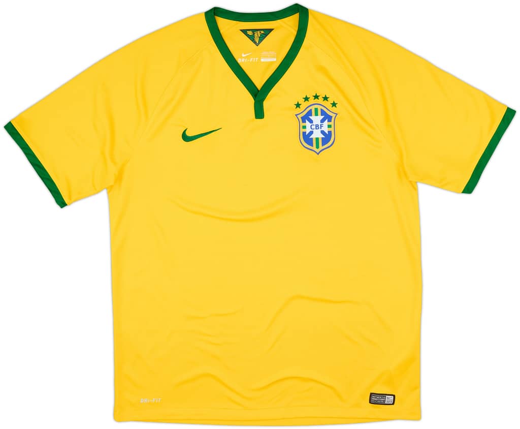 2014-15 Brazil Home Shirt - 7/10 - (L)