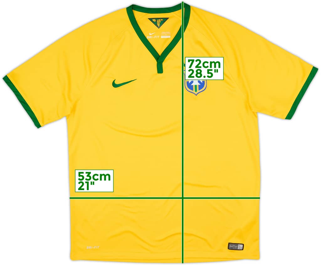 2014-15 Brazil Home Shirt - 7/10 - (L)