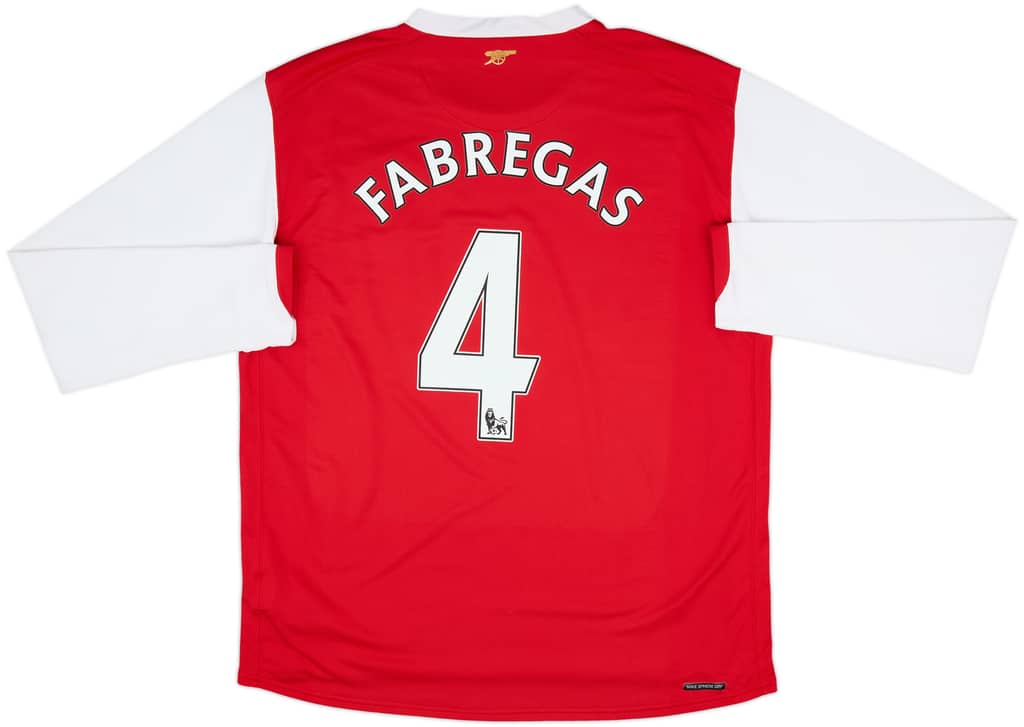 2006-08 Arsenal Home L/S Shirt Fabregas #4 - 6/10 - (L)