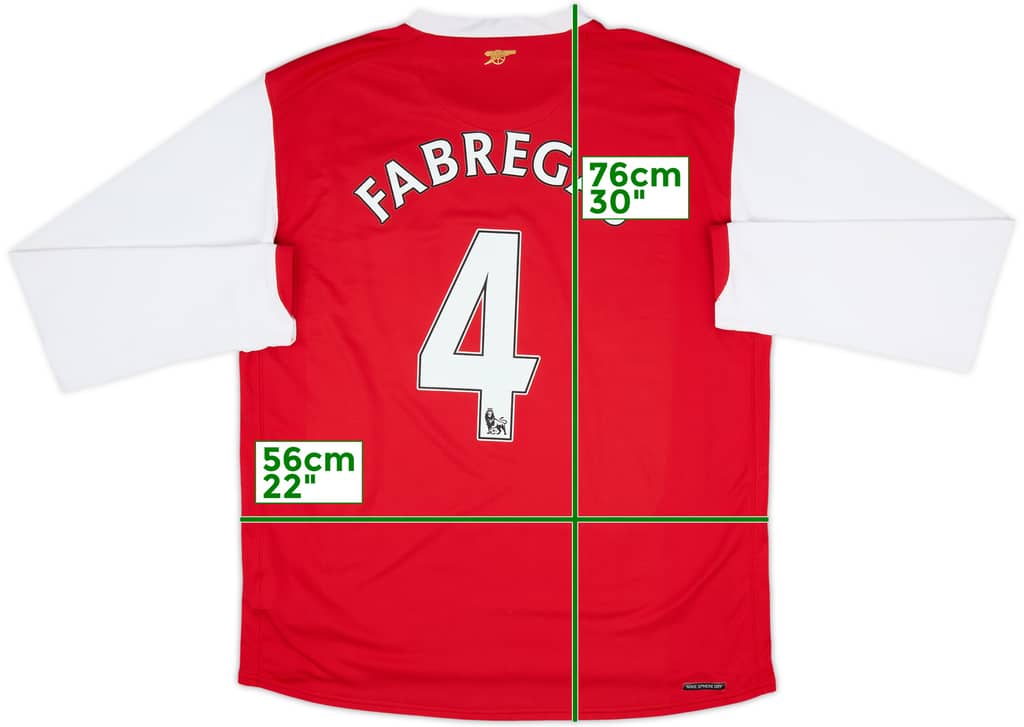 2006-08 Arsenal Home L/S Shirt Fabregas #4 - 6/10 - (L)